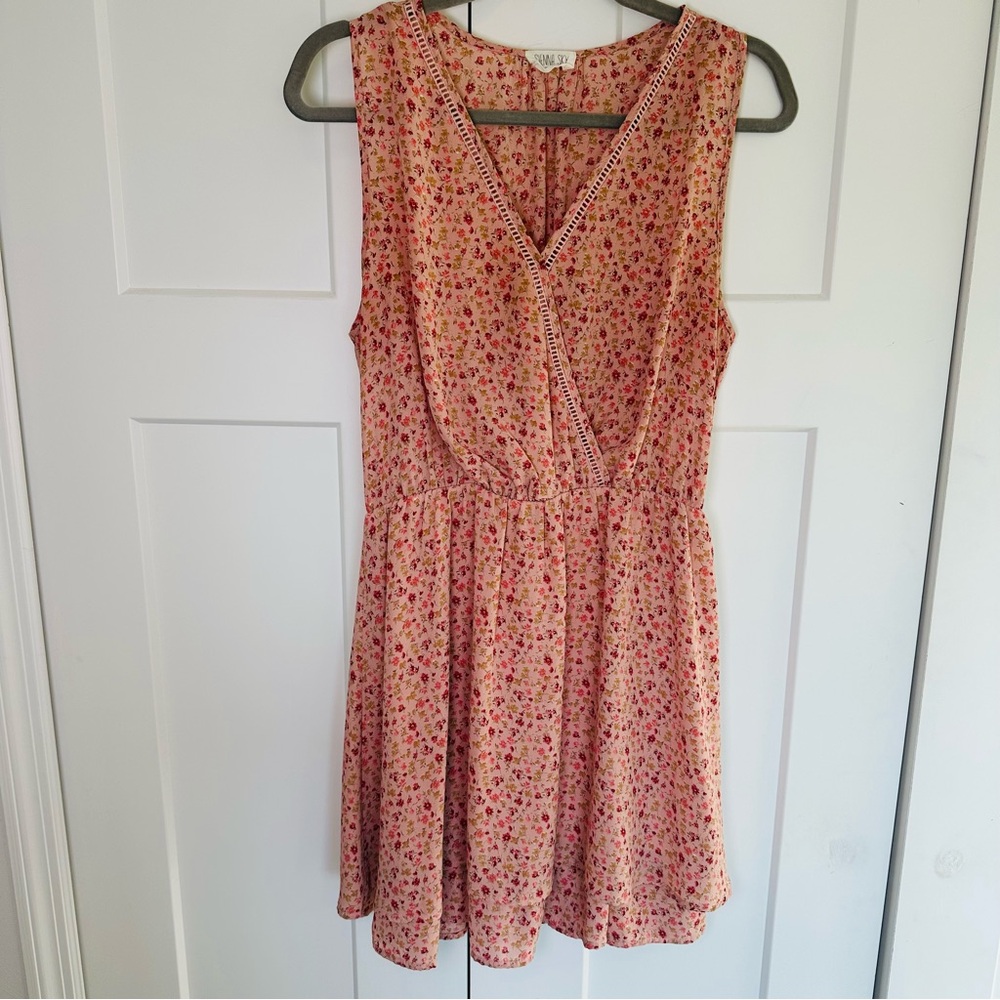 Sienna Sky Blush Floral mini dress